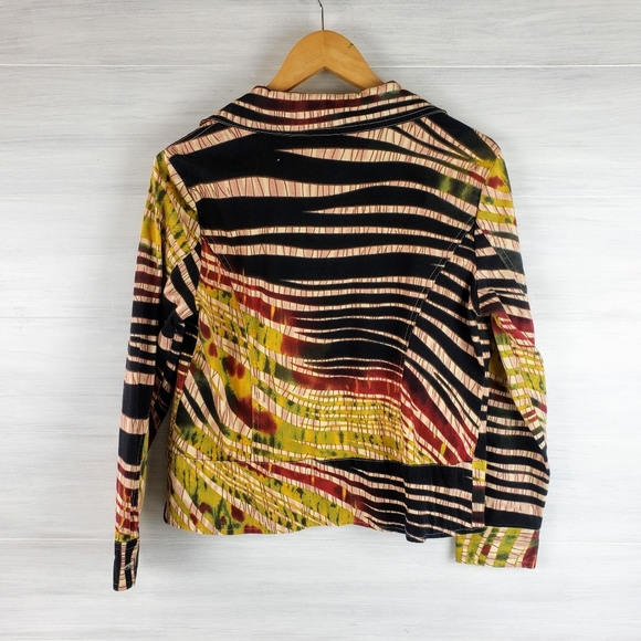 Draper's & Damon's Zip Animal Print Blazer Jacket - Picture 2 of 11